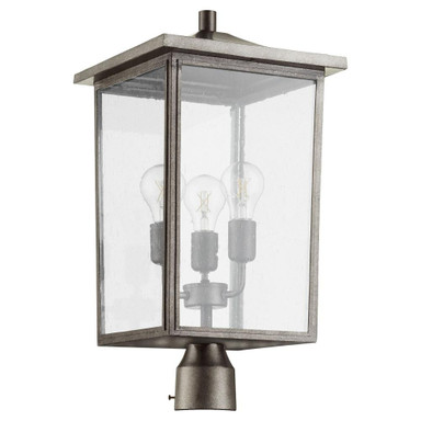 Riverside 3 Light Outdoor Post Lantern 11 x 21.5 inches by Quorum  - 724-11
