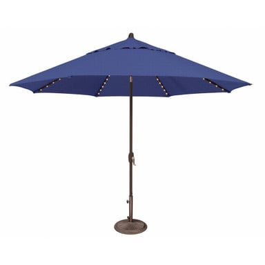 Lanai 11 Foot Aluminum Crank Lift Octagon Market Umbrella by Simply Shade - SSUM81SL