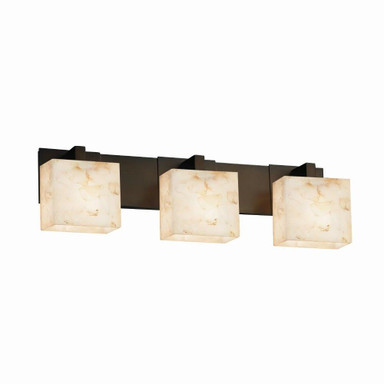 Alabaster Rocks Modular 3 Light Rectangular Vanity Light by Justice Design - ALR-8923-55