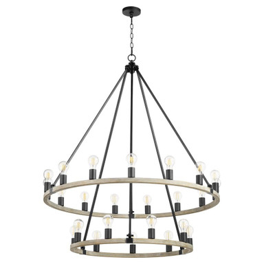 Paxton 24 Light Oversized 2 Tier Chandelier by Quorum - 64-24