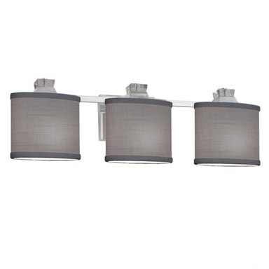 Textile Ardent 3 Light Vanity Light by Justice Design - FAB-8473-30-GRAY