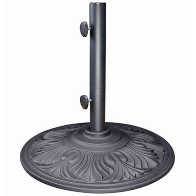 Cast Aluminum 50LB Umbrella Base with Art Deco Design by Treasure Garden - BA50