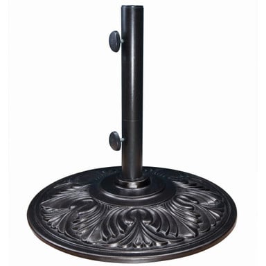 Cast Aluminum 50LB Umbrella Base with Art Deco Design by Treasure Garden - BA50