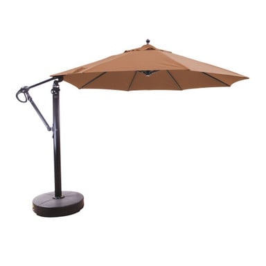 11 Foot Aluminum Manual Lift Round Cantilever Umbrella by Galtech - 887