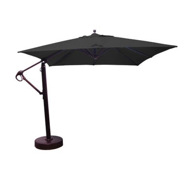10 Foot Aluminum Manual Lift Square Cantilever Umbrella by Galtech - 897