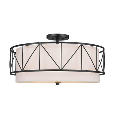 Birkleigh 4 Light Inch Wide Semi Flush Mount by Kichler - 52076-13