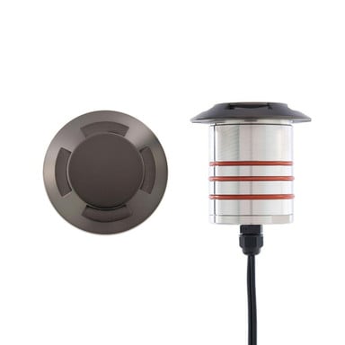 4.1W 1LED Round Beveled Quad DirectionalTop Inground Indicator Light by WAC - 2101