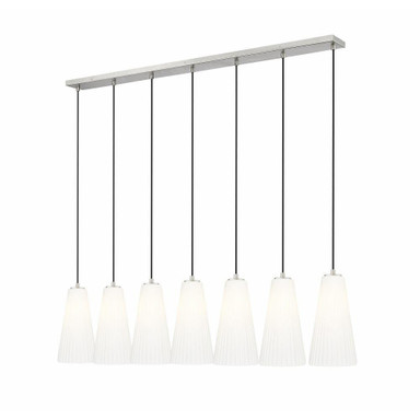 Farrell 7 Light Linear Chandelier 13.75 x 7.25 Inches Wide by Z-Lite - 3043P7-7L