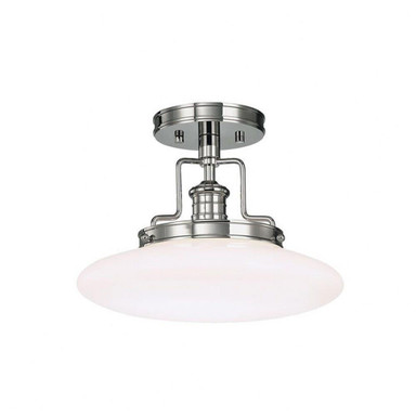 Burn Mount - One Light Semi Flush Mount - 12 Inches Wide by 9 Inches High
