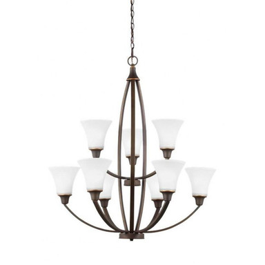 Bowling Green Hawthorns - Nine Light 2-Tier Chandelier - 73-BEL-1795740