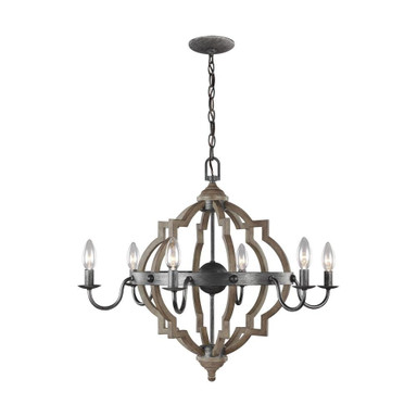 Saffron Rowans - 26 Inch 21W 6 LED Chandelier - 73-BEL-2287682