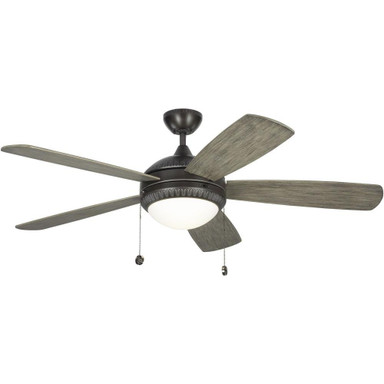 5 Blade 52 Inch Ceiling Fan with Light Kit- Contemporary Ceiling Fan with Hand Remote and Pull Chain - 96-BEL-2757499