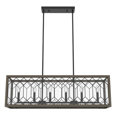 Chevron 6 Light Oversized Linear Chandelier by Hunter - CH6_1937_CH
