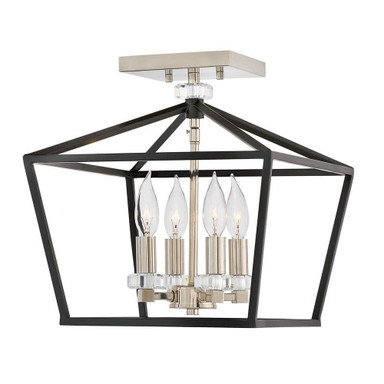 Haydon Fairway 4 Light 13 Inch Wide Semi Flush Mount by Bailey Street Home - 81-BEL-2760304