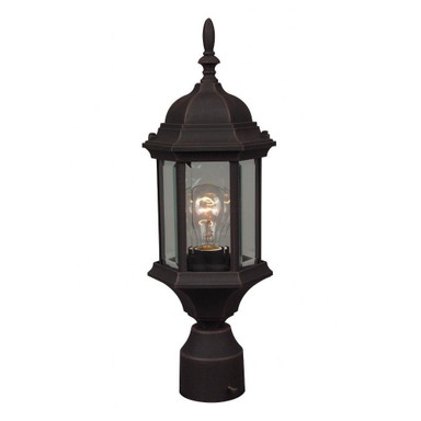 Cast Aluminum Glass Outdoor Post Mount 6.5 x 18.13 inches by Craftmade - Z295