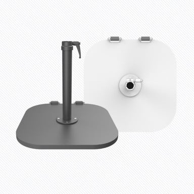 Aspen 120 LBS Steel Base With Wheels by Shademaker - BSA120SQ