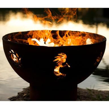 Kokopelli Gas Fire Pit 24 Inch Tall x 36 Inch Wide by Fire Pit Art - Kokopelli