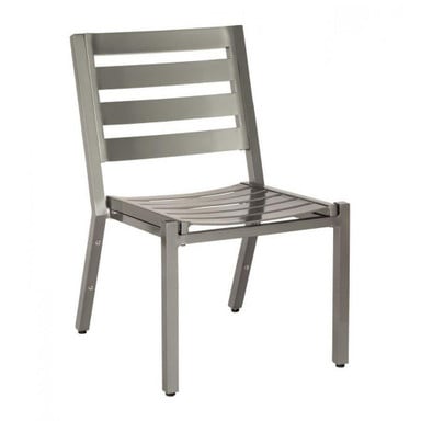 Palm Coast 34 Inch Stackable Slat Dining Side Chair by Woodard - 1Y0412