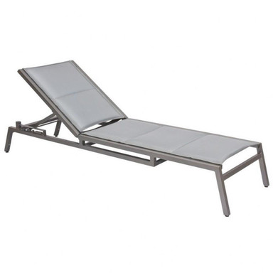 Palm Coast Stackable Padded Sling Adjustable Chaise Lounge by Woodard - 570570