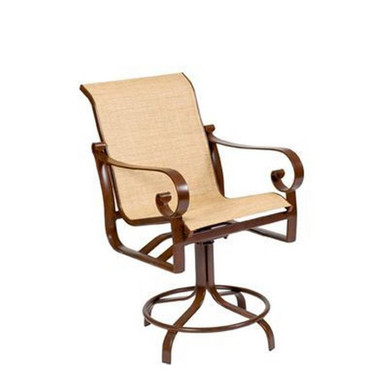 Belden 42.5 Inch Sling Swivel Counter Stool by Woodard - 62H469