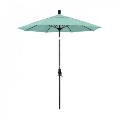 7.5 Foot Fiberglass Crank Lift Round Market Umbrella by CA Umbrella - GSCUF758