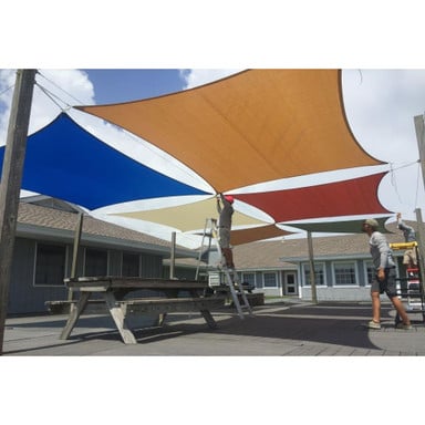 Premium 12 Foot Square Commercial Grade Shade Sail by Custom Shade Sails - CSS12S