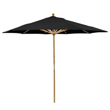 11 Foot Wood Pulley Lift Octagon Market Umbrella by Galtech - 183