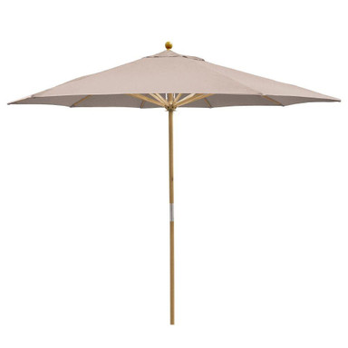 11 Foot Wood Pulley Lift Octagon Market Umbrella by Galtech - 183