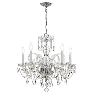 Traditional Crystal 5 Light Medium Chandelier by Crystorama 1005