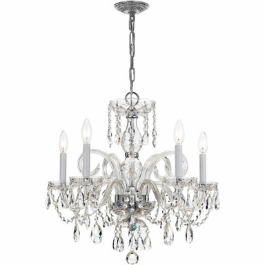 Traditional Crystal 5 Light Medium Chandelier by Crystorama 1005