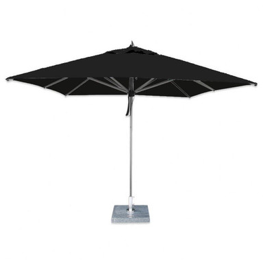 11.5 Foot Aluminum Pulley Lift Square Market Umbrella by Bambrella - 3-4mS-H