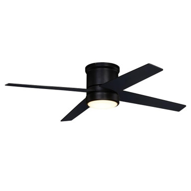 Erie 4 Blade Flush Mount Ceiling Fan with Light Kit 52 Inch Wide by Vaxcel - F0106
