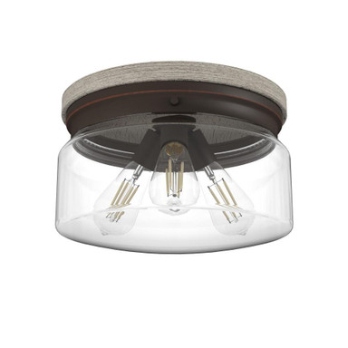 Devon Park 3 Light 13 Inch Wide Flush Mount by Hunter Fans - 19151