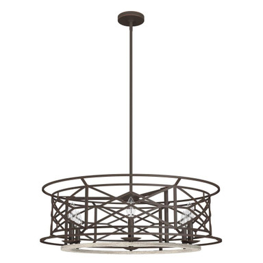 Langwood 6 Light Large Chandelier by Hunter - 19329