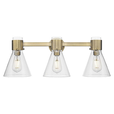 Lawton Cone 3 Light Bath Vanity 24 Inch and 9.63 Inch Tall by Innovations - 464-3W-G464C-7
