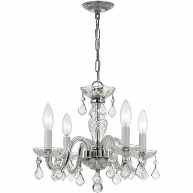 Traditional Crystal 4 Light Small Chandelier by Crystorama - 1064