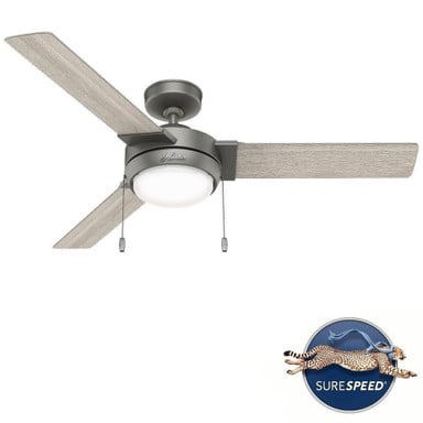 Mesquite 3 Blade Ceiling Fan with Light Kit 52 Inches Wide by Hunter Fans - 51311