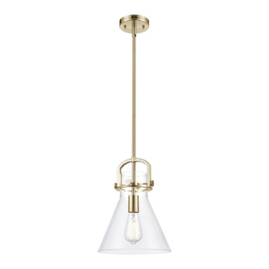 Newton Cone 1 Light Stem Mini Pendant 11.75 Inch Tall by Innovations - 410-1SM-G411-10_P