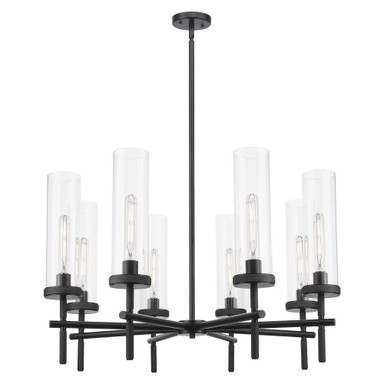 Lincoln 8 Light Stem Chandelier 19.5 Inch and 32 Inch Wide by Innovations - 471-8CR-G471-12_P