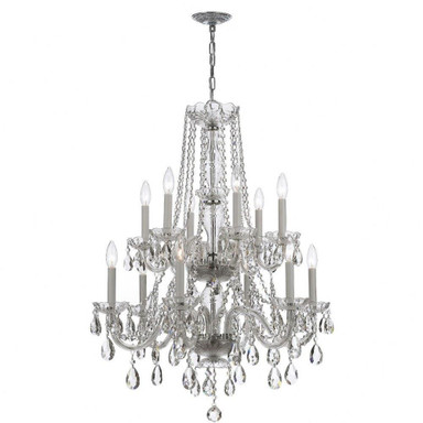 Traditional Crystal 12 Light Medium Chandelier by Crystorama - 1137