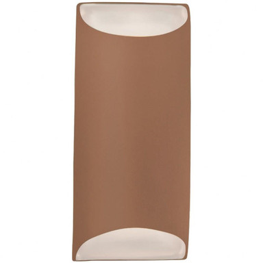 Ambiance 1 LED Large Tapered Cylinder Outdoor Wall Mount by Justice Design - CER-5755W