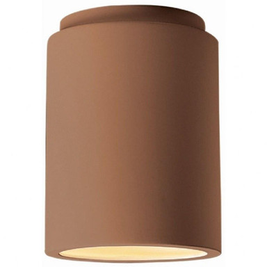 Radiance 1 Light 6.5 Inch Cylinder Outdoor Flush Mount by Justice Design - CER-6100W