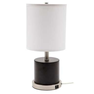 Rupert 1 Light Table Lamp 19.5 x 9 Inches by House of Troy - RU752-BLK