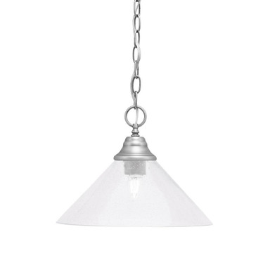1 Light Medium Chain Hung Pendant 10 Inch Tall by Toltec - 10-30