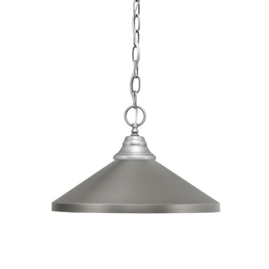 1 Light Medium Chain Hung Pendant 9 Inch Tall by Toltec - 10-44