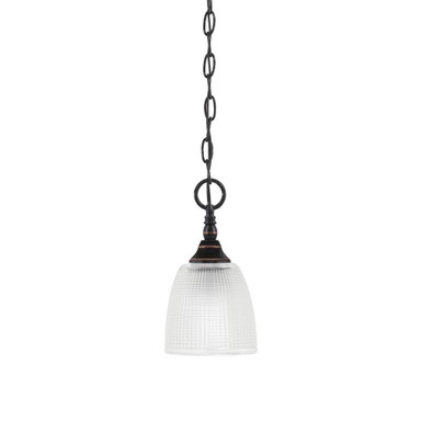 1 Light Chain Hung Mini Pendant 9.75 x 5 Inch by Toltec 11-BC-500
