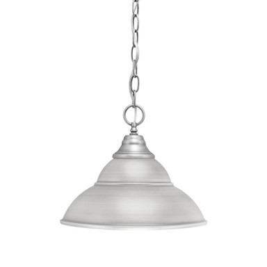 1 Light Medium Chain Hung Pendant 10.5 Inch Tall by Toltec - 10-42