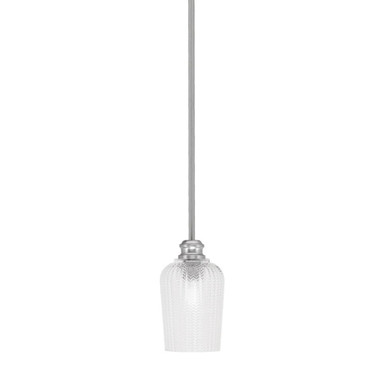 Edge 1 Light Mini Stem Hung Pendant 8.5 Inch Tall by Toltec - 1151-5-8.5