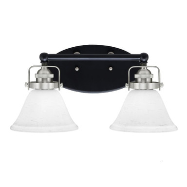 Easton 2 Light White Muslin Vanity Light by Toltec - 1932-MBBR-311