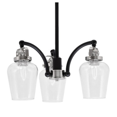 Easton 3 Light Small Chandelier by Toltec 1943-MBBN-210